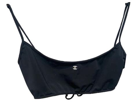 maillot de bain chanel noir et blanc